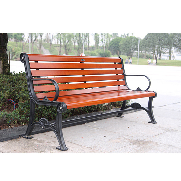 outdoor wood slat for cast iron bench antique garden wood park bench outside seating urban street 3 seater seat with armrest