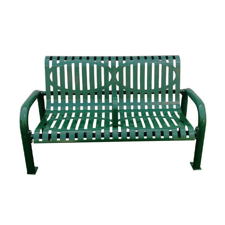 out door thermoplastic coated steel iron bench seat outside park public bench outdoor garden galvanized metal long benches chair