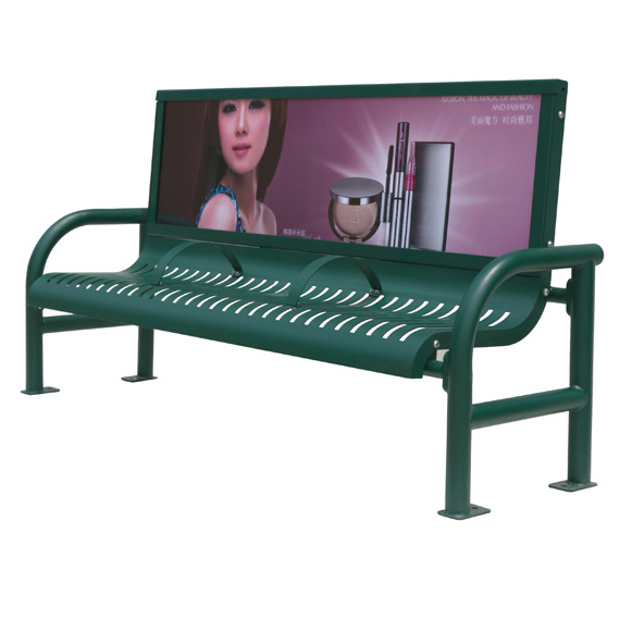 modern park bench garden bench steel backrests Thermoplastic  Coating benches shopping mall  partio chairs  for sale