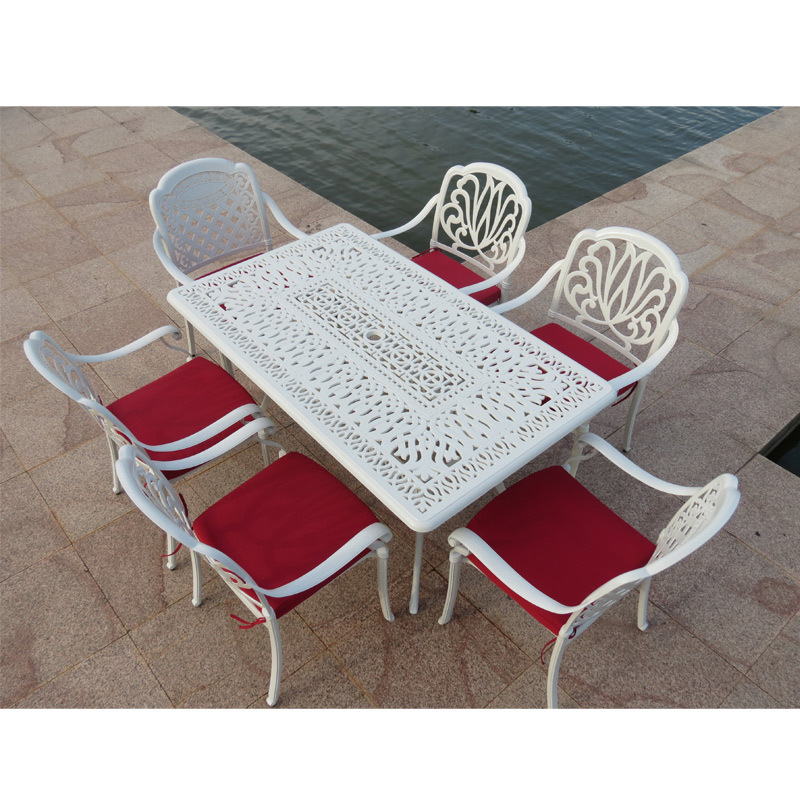 patio furniture outdoor garden furniture sets white aluminium outtdor table and chairs