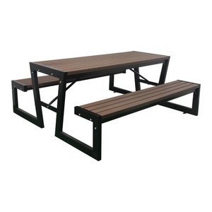 outdoor garden set wood picnic table outside furniture extra long dinning table with bench public patio coffee table and chair