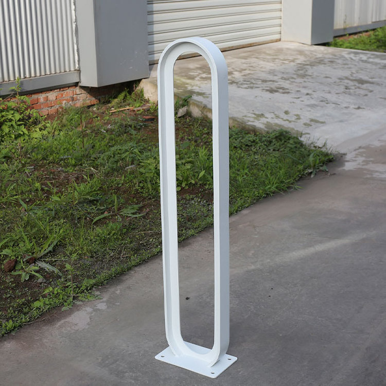 outdoor urban street metal stainless steel titanium floor vertical bicycle parking stand storage bike rack