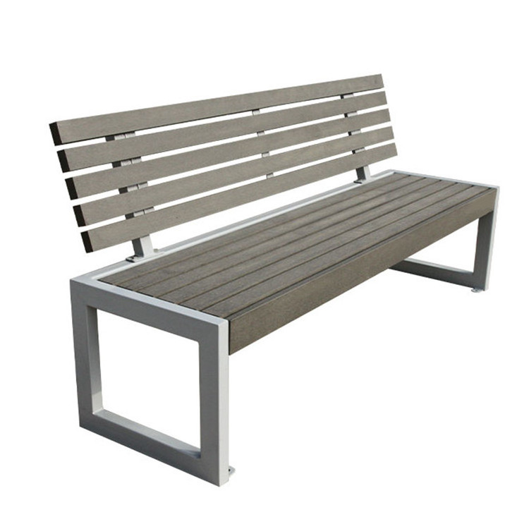 outdoor furniture recycled wood plastic bench seat outside garden long seating bench outo door park wooden chair bench with back