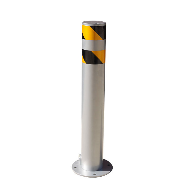 Stainless Steel Folding Collapsible Locking Bollard Parking Post