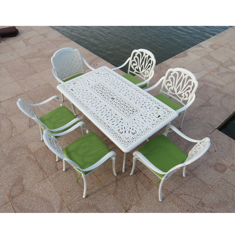 patio furniture outdoor garden furniture sets white aluminium outtdor table and chairs