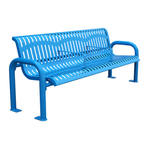 outdoor furniture cast iron leg metal slats bench public park long galvanized steel bench seat outside garden patio bench chair