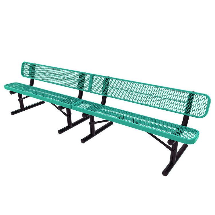 extra long outdoor garden metal park bench manufacturer