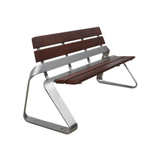 design outdoor cheap wood and metal bench seat outside park modern bench seating public garden leisure bench chair for sale