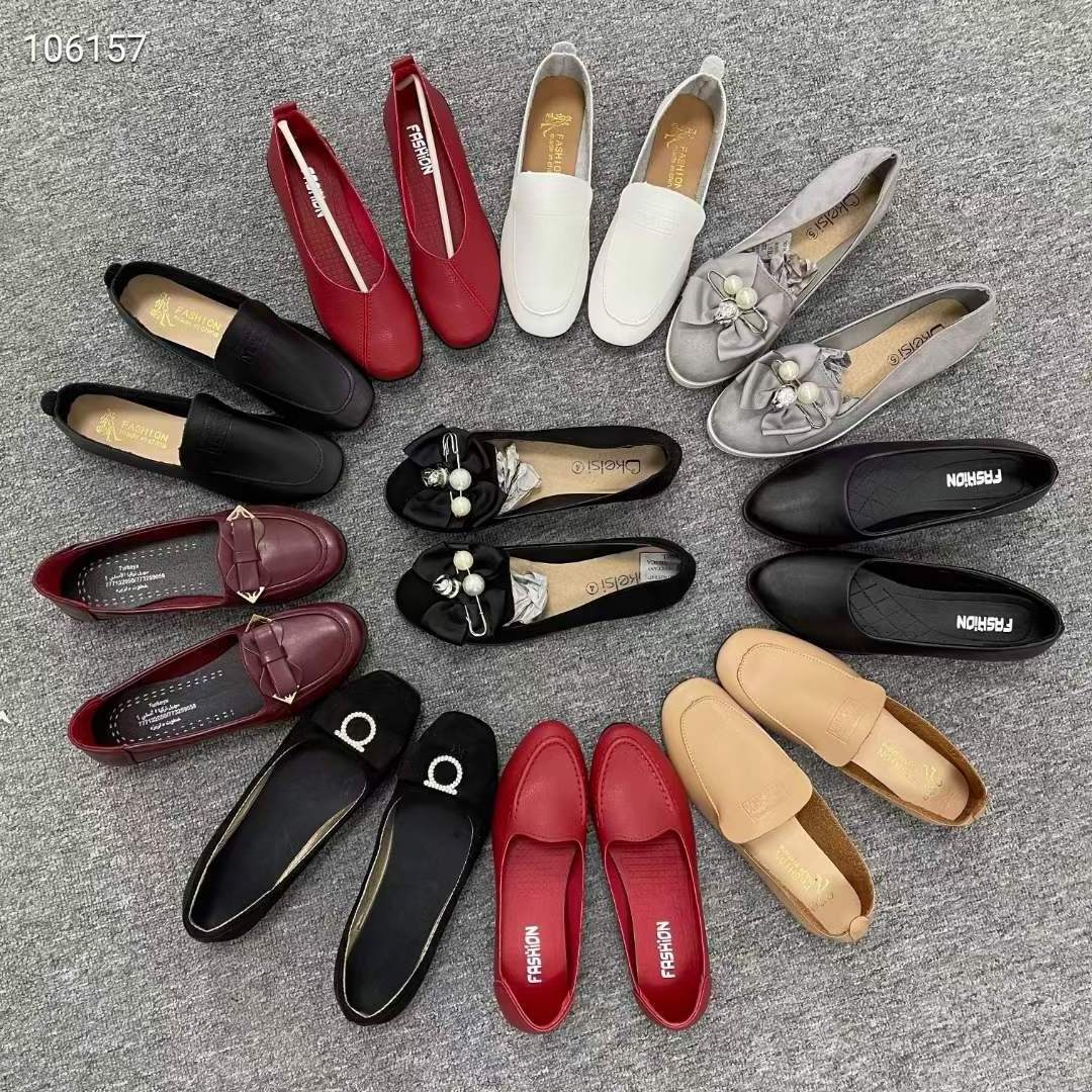 New style Hot Selling Arrival Women doll loafer girl dress Comfortable Ladies Flats shoes for women Slip on flat AA0703-5