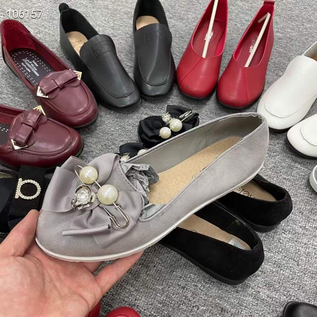 New style Hot Selling Arrival Women doll loafer girl dress Comfortable Ladies Flats shoes for women Slip on flat AA0703-5