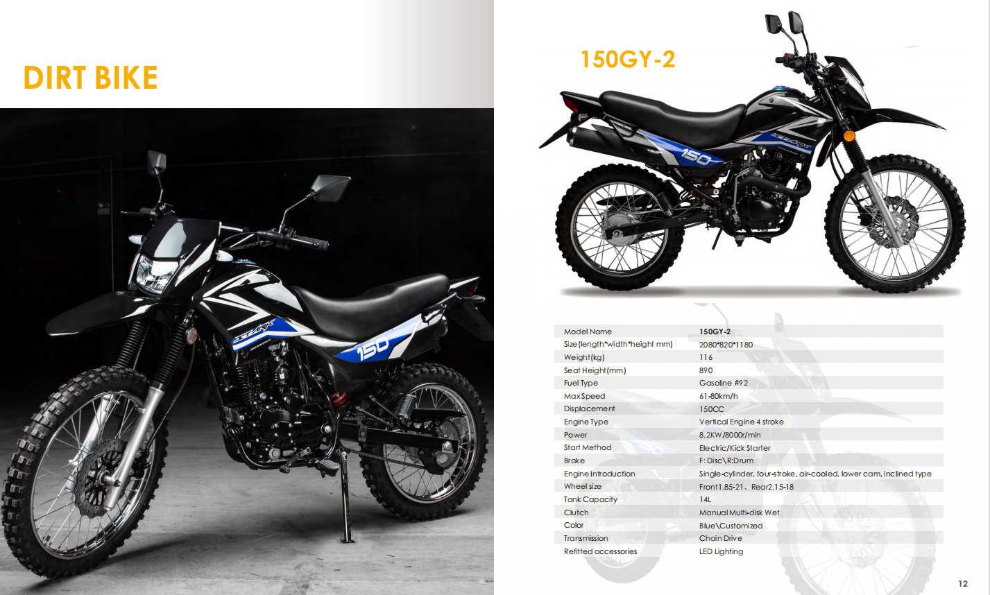 Powerful Factory customize logo dirt motorcycle with ZONGSHEN engine 150cc 200cc 250cc off-road motorcycles