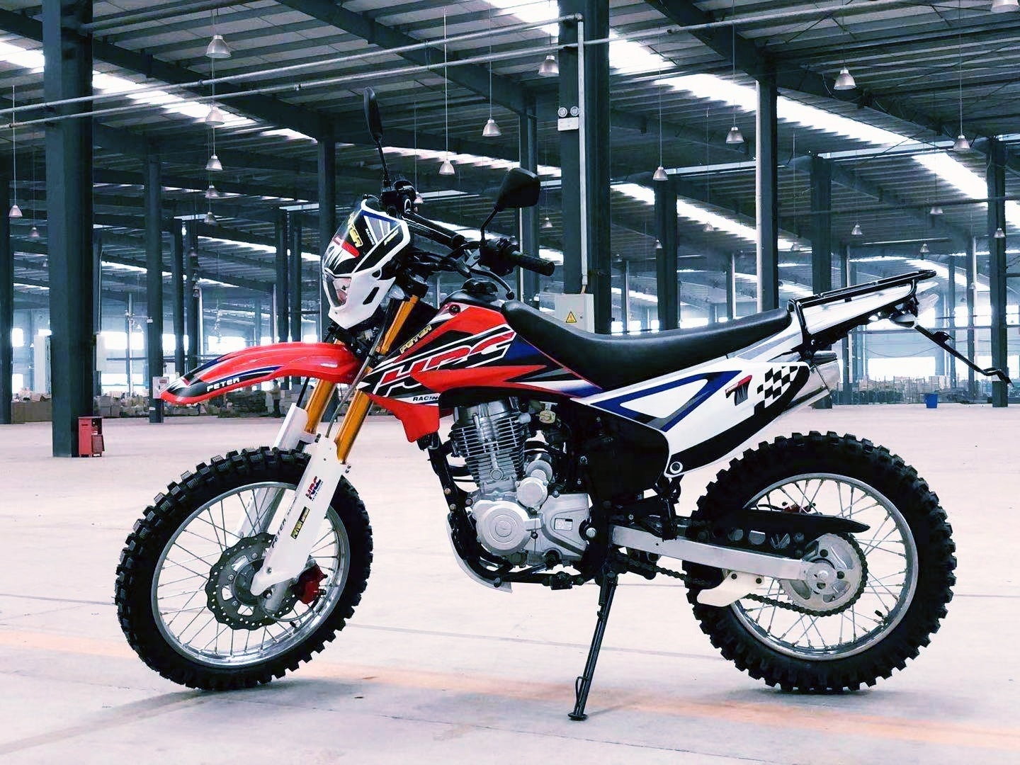 Dirt Bike 4 Stroke Big Wheel Dirt Pit Bike Gasoline Motorcycles 250cc Air Cooled Kick And Electric Start Off Road