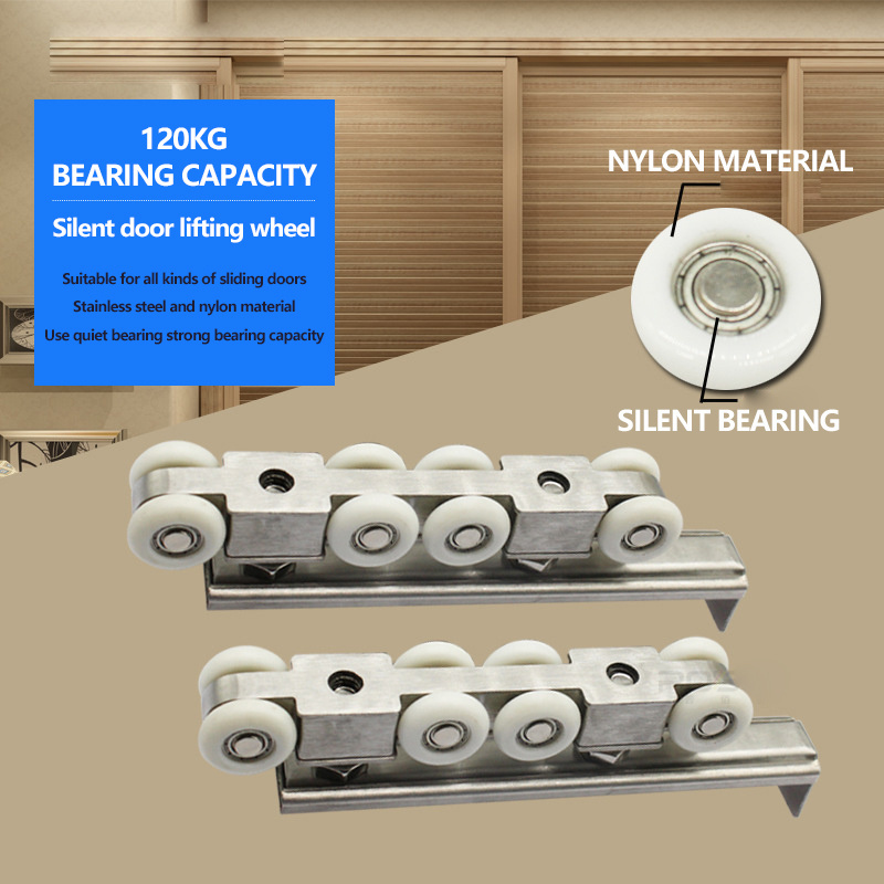 Home Industry Silent Stainless Steel Sliding 100KG Heavy Duty Lifting Rail Door Pulley