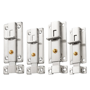 Cheap Double-Head Stainless Steel Galvanized Finish Square Bathroom Spring Brass Door Button Lock Bolt