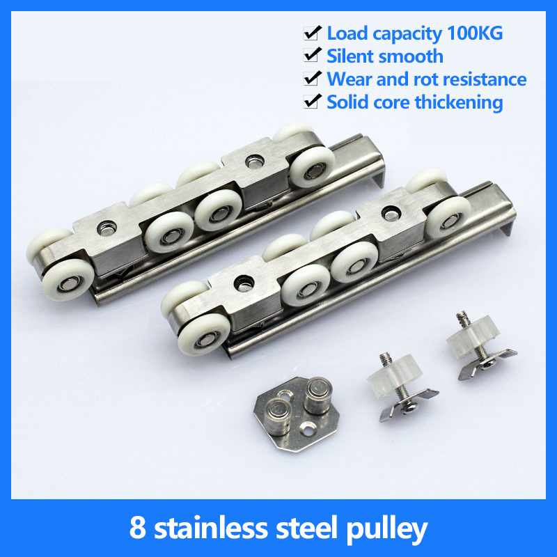 Home Industry Silent Stainless Steel Sliding 100KG Heavy Duty Lifting Rail Door Pulley