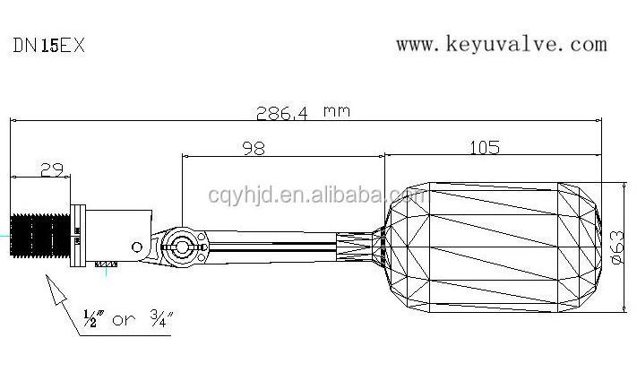 Plastic Float Valve For Water tank equipment and air cooler