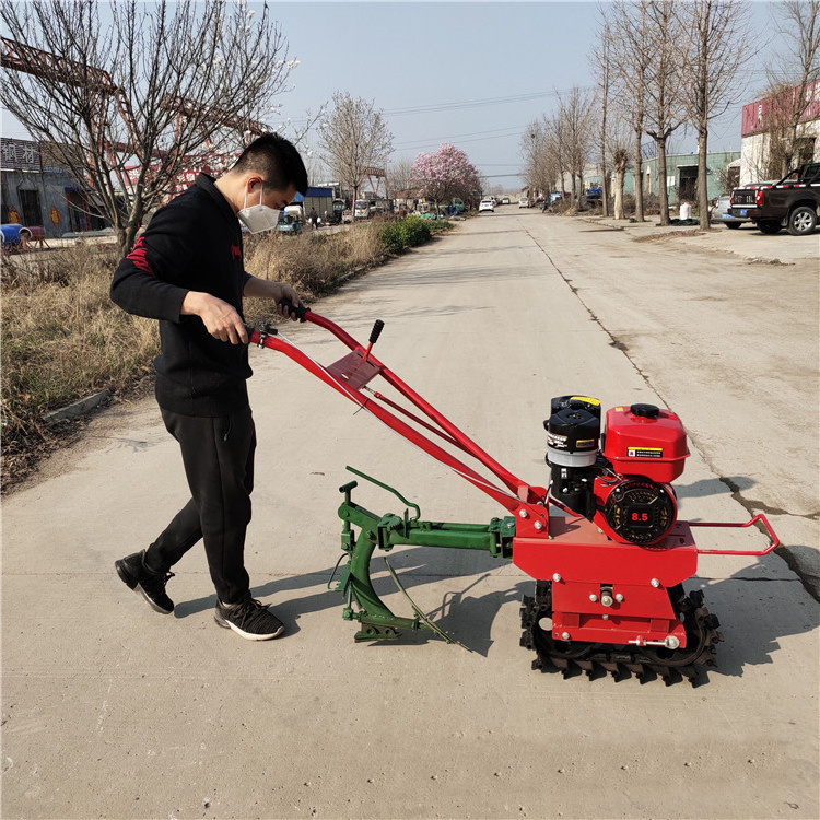 good quality Gasoline and Diesel chain track power Small Plough farm Cultivator Mini Power Tiller  machine