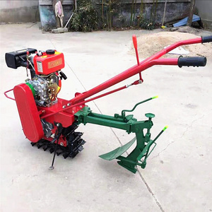 good quality Gasoline and Diesel chain track power Small Plough farm Cultivator Mini Power Tiller  machine