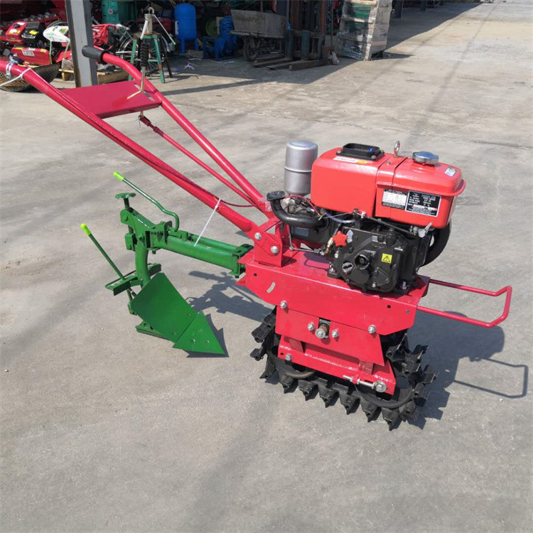 good quality Gasoline and Diesel chain track power Small Plough farm Cultivator Mini Power Tiller  machine