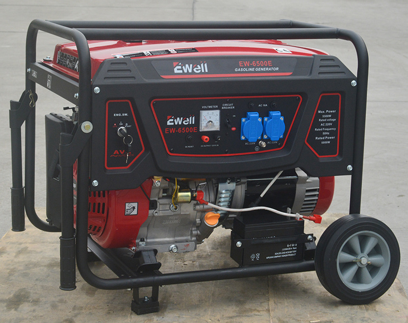 Ewell high quality generator gasoline open frame jet power gasoline generator 6KW for energy crisis