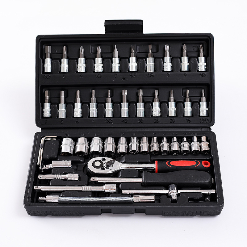 Car Mechanic Maintenance Tools Mechanic Repair Ratchet Wrench 46 Set Combination Tool