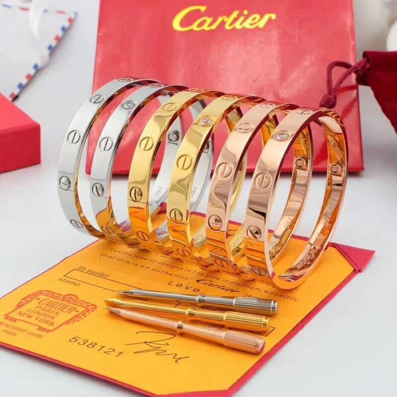 Luxury Famous Brand Designers Jewelry Love Bangle with Screw Screwdriver 316L Stainless Steel 18K Gold Plated lovers Bracelet