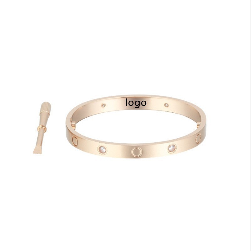 Luxury Famous Brand Designers Jewelry Love Bangle with Screw Screwdriver 316L Stainless Steel 18K Gold Plated lovers Bracelet