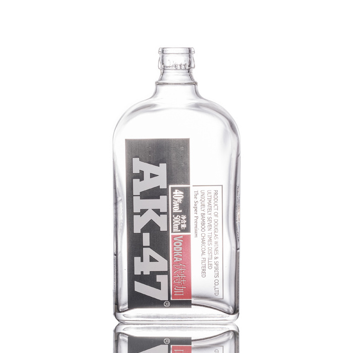 fancy design AK-47  700ml 750ml 1000ml  vodka glass bottle for liquor