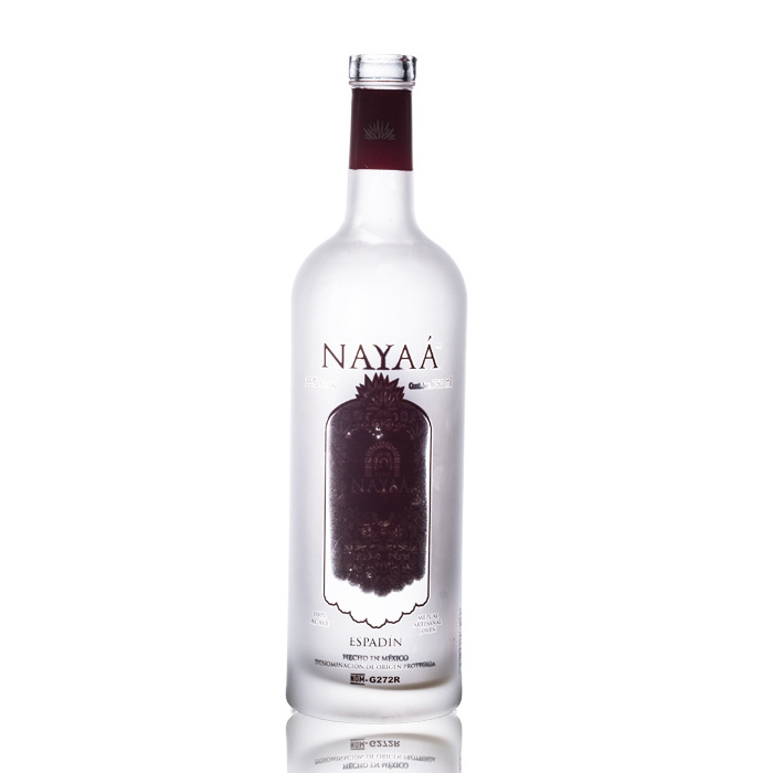 round shape customized frosted vodka glass bottle for alcohol