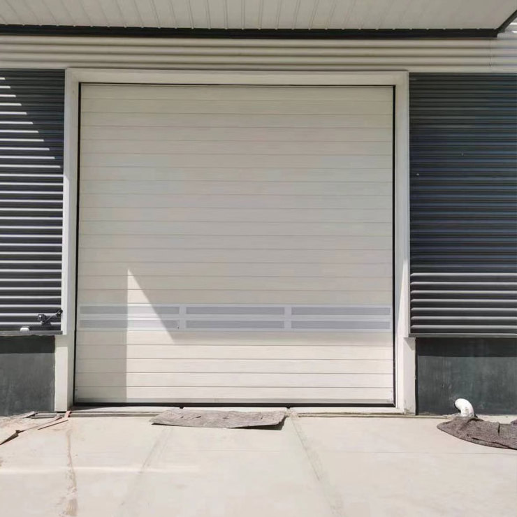 Orange Aluminum high speed door Safety and environmental protection rolling shutter door