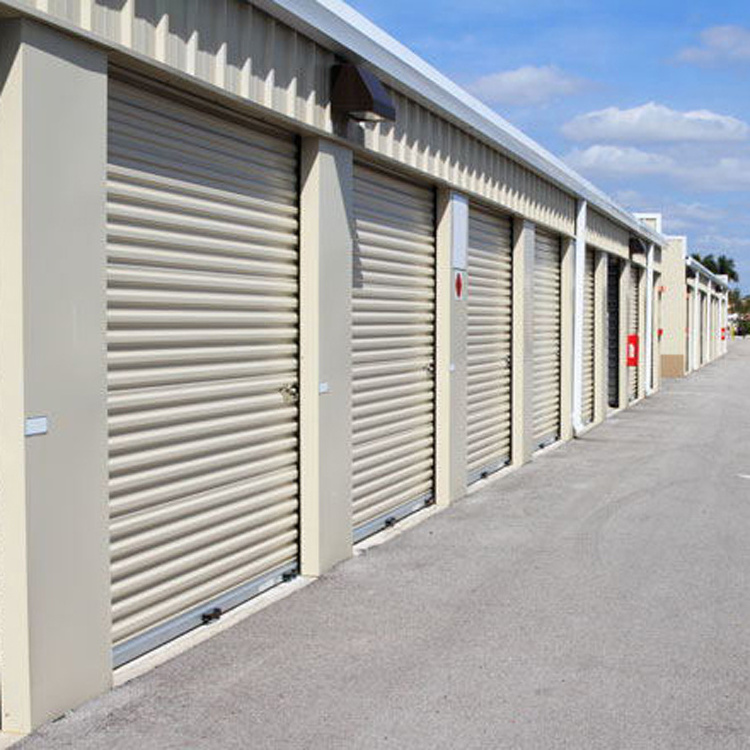 storage garage steel roller shutter security manual roll up door with lock