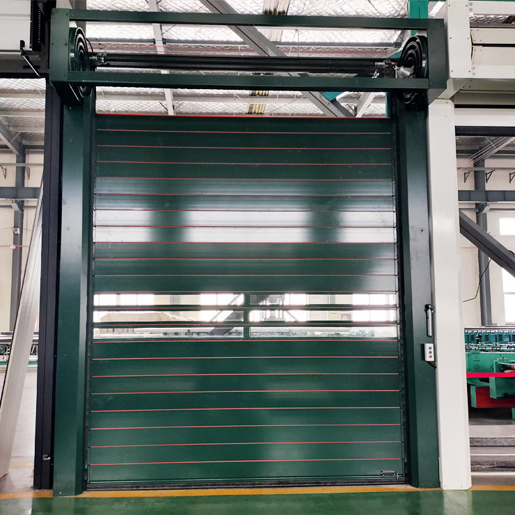 Orange Aluminum high speed door Safety and environmental protection rolling shutter door