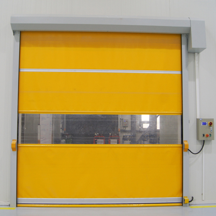 Automatic rapid pvc roll up door insulated high speed shutter door industrial door