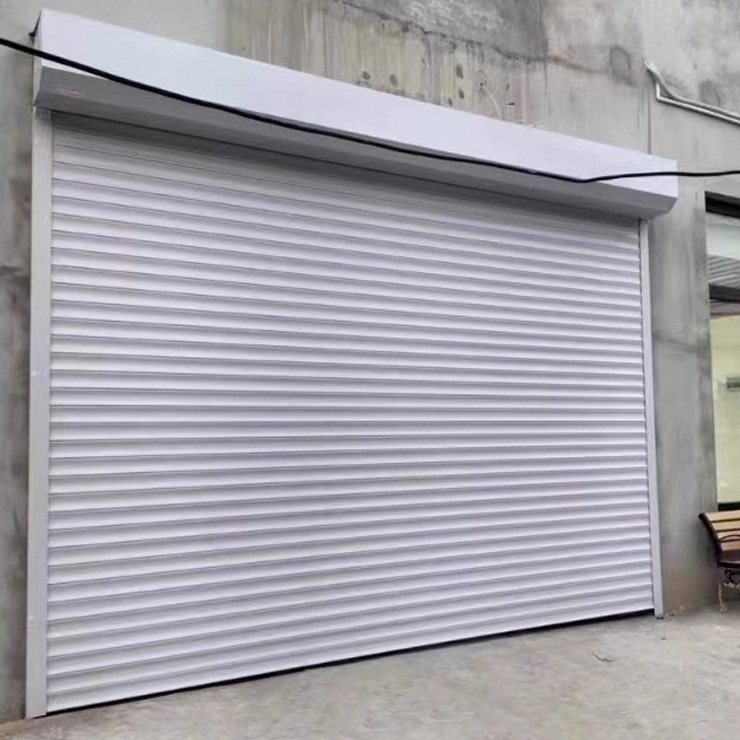 Factory processed white foam roller shutter door, finished product, shop garage door