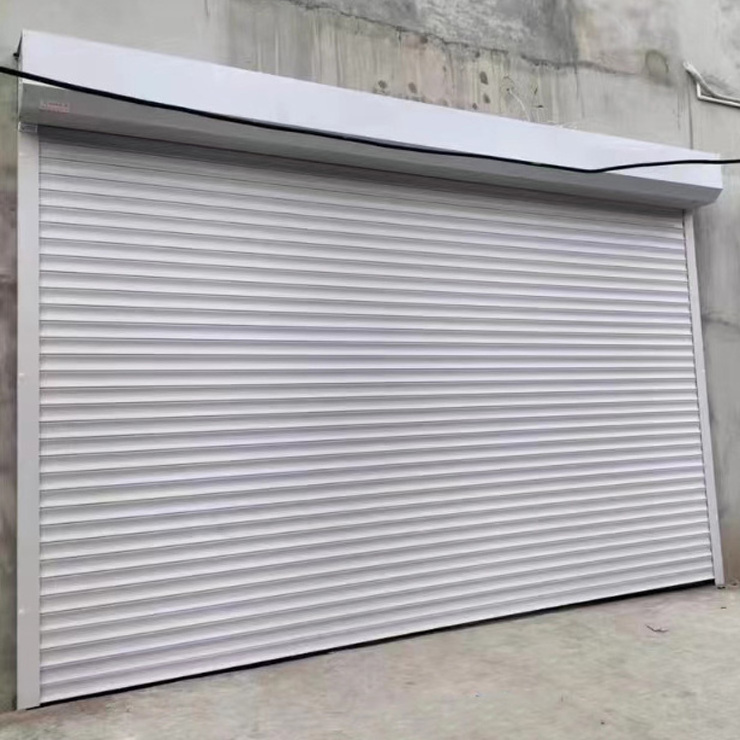 Factory processed white foam roller shutter door, finished product, shop garage door