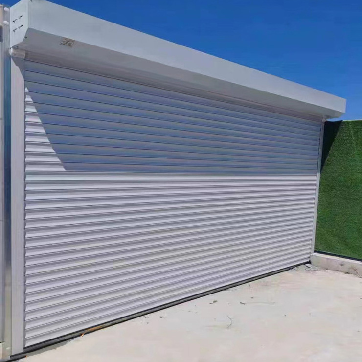 Factory processed white foam roller shutter door, finished product, shop garage door