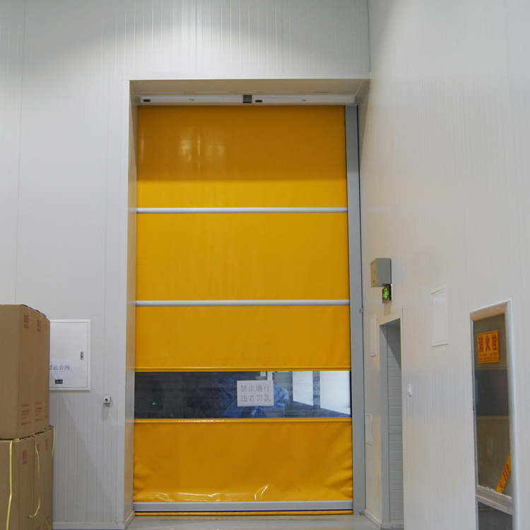 Automatic rapid pvc roll up door insulated high speed shutter door industrial door