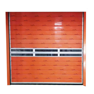 Orange Aluminum high speed door Safety and environmental protection rolling shutter door