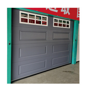 European modern electric manual garage door pu foam insulated garage door with window