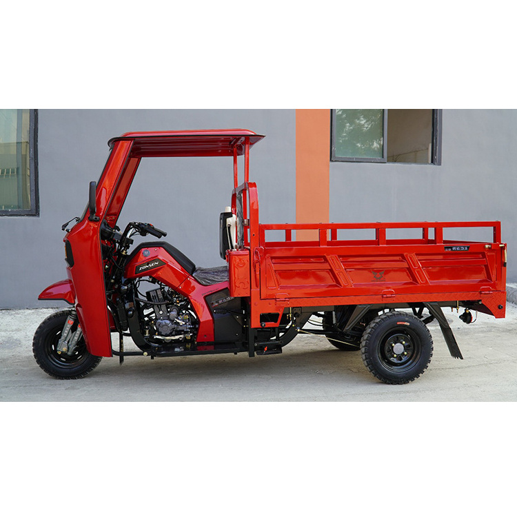 Zongshen 200cc 250cc Automatic Dumping 3 Wheel Motorcycle Cargo Tricycle With Closed Cabin Heavy Load Motorized motor Tricycle