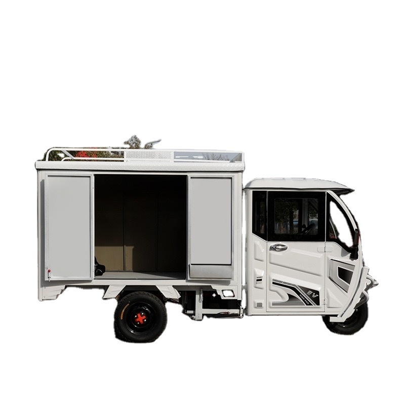 Fully enclosed express vehicle electric tricycle pull cargo transport vehicle small delivery truck tricycle for adults