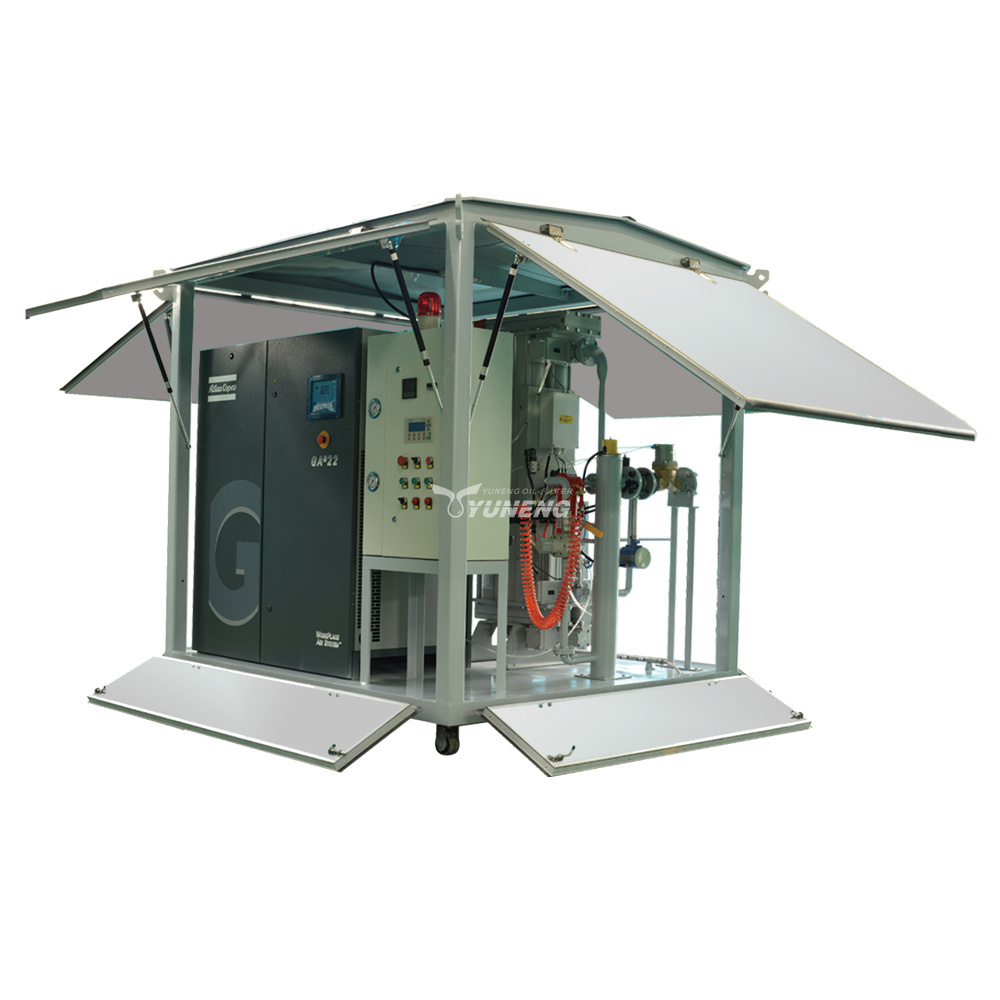 Mobile Dry Air Generator with Weather Proof Canopy Supplying Dry Air for Electric Transformer Maintenance and Installation