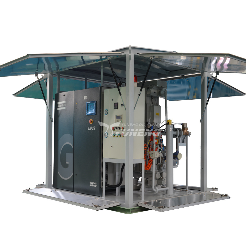 Mobile Dry Air Generator with Weather Proof Canopy Supplying Dry Air for Electric Transformer Maintenance and Installation