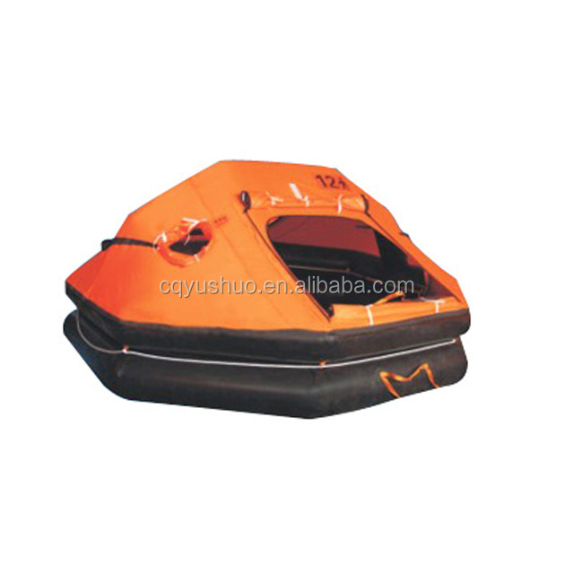 solas approved two sides workable open reversible inflatable life raft