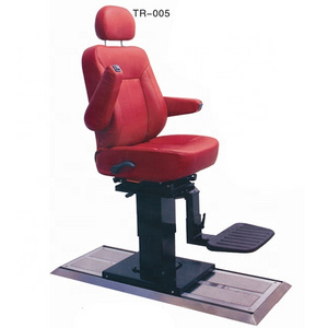 marine boat adjustable red orbital pilot captain chair seat leather seating aluminum frame