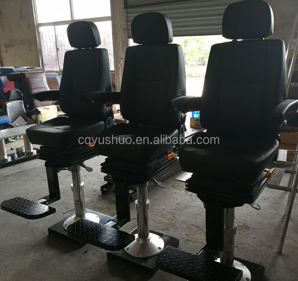 Marine Aluminum Alloy Column Base Fixed Type Pilot Chair Seats for Boat