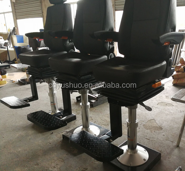 Marine Aluminum Alloy Column Base Fixed Type Pilot Chair Seats for Boat