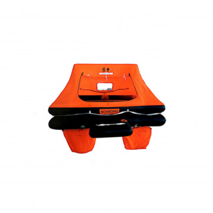 Throw-over type inflatable life raft for yacht type U