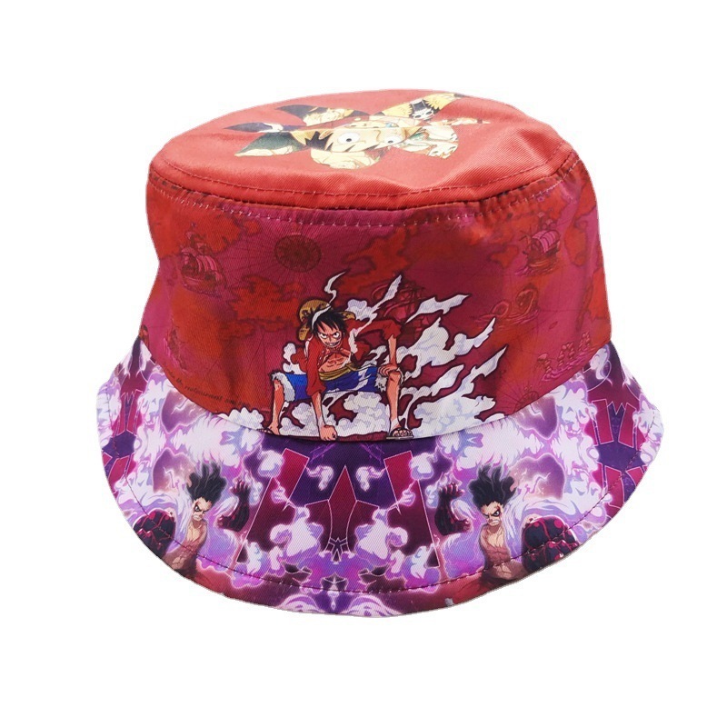 Custom Print Bucket Hat Satin Lined Cartoon Dragon Bucket Hat Cool Printed All Over Print Anime Luffy Bucket Hats Adults