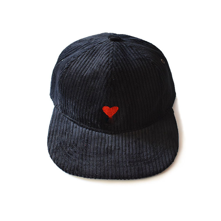 Wholesale Embroidery Logo Corduroy Snapback Hat 6 Panel Flat Brim Hip Hop Hats Plain Black Structured Sport Baseball Cap